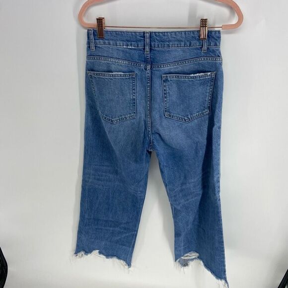 DL1961 Women's Blue Five Pocket Raw Hem High Rise Wide Leg Slate Jeans Size 25 - Picture 5 of 10